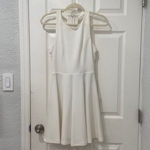 White backless dress